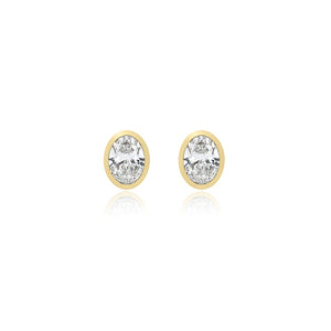 Oval Bezel Lab Diamond Studs