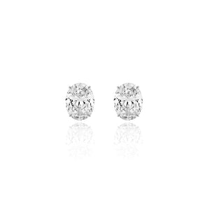 Oval Prong Lab Diamond Studs