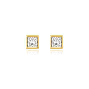 Princess Bezel Lab Diamond Studs