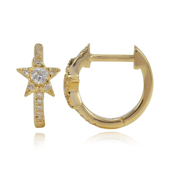 Center Star Pave Huggie