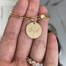 Load image into Gallery viewer, Personalized Gold Disc Charm

