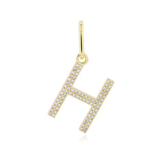 Double Row Pave Diamond Initial