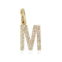 Double Row Pave Diamond Initial