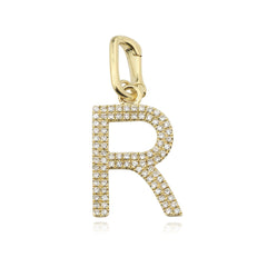 Double Row Pave Diamond Initial