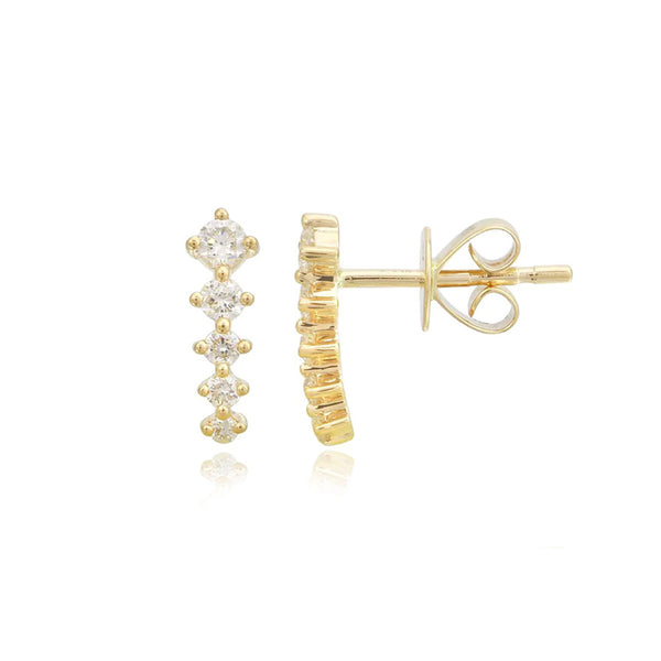 Five Diamond Climber Earring