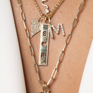Cutout Personalized Diamonds Plate Charm