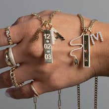 Load image into Gallery viewer, Date Pave Plate Charm
