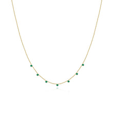Load image into Gallery viewer, Dangling Emerald Ball Chain
