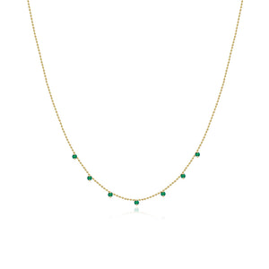 Dangling Emerald Ball Chain