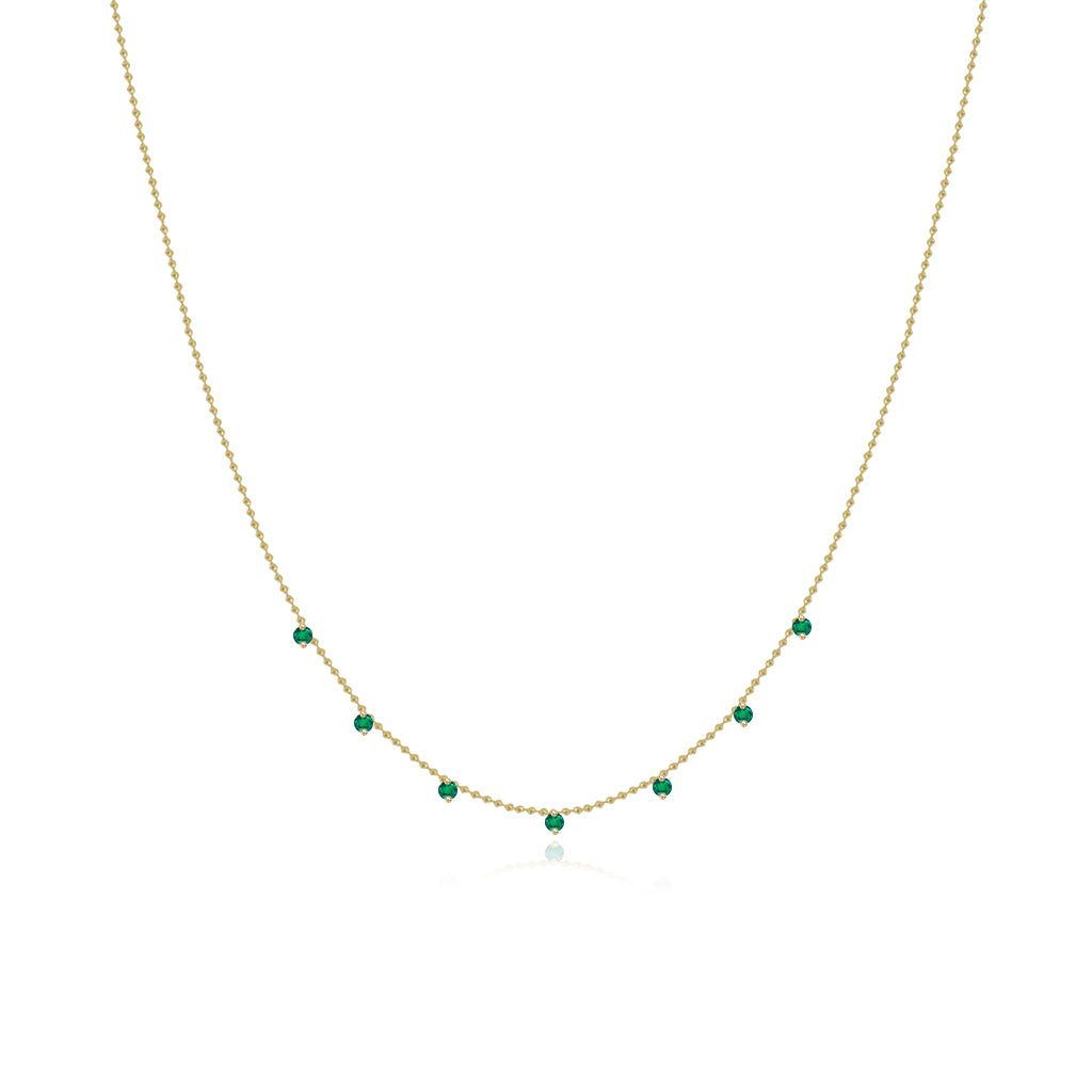 Dangling Emerald Ball Chain