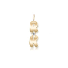 Load image into Gallery viewer, Cutout Gold Initials &amp; Bezel Charm
