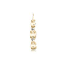 Load image into Gallery viewer, Cutout Gold Initials &amp; Bezel Charm
