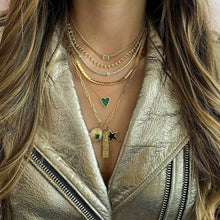 Load image into Gallery viewer, Five Spaced Multi Shape Diamond Tennis Necklace
