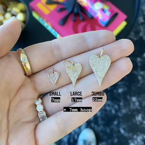 Jumbo Pave Heart Charm