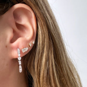 Large Multi Shape Diamond Huggies