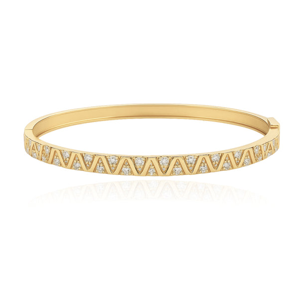 Chevron Diamond Bangle