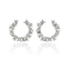 Multi Shape Lab Diamond Hoop Earrings