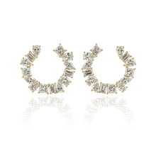 Load image into Gallery viewer, Multi Shape Lab Diamond Hoop Earrings
