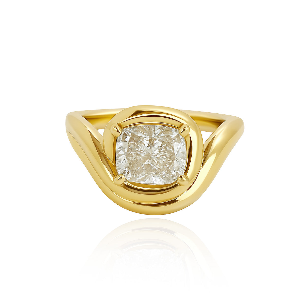 Double Wave Lab Diamond Ring