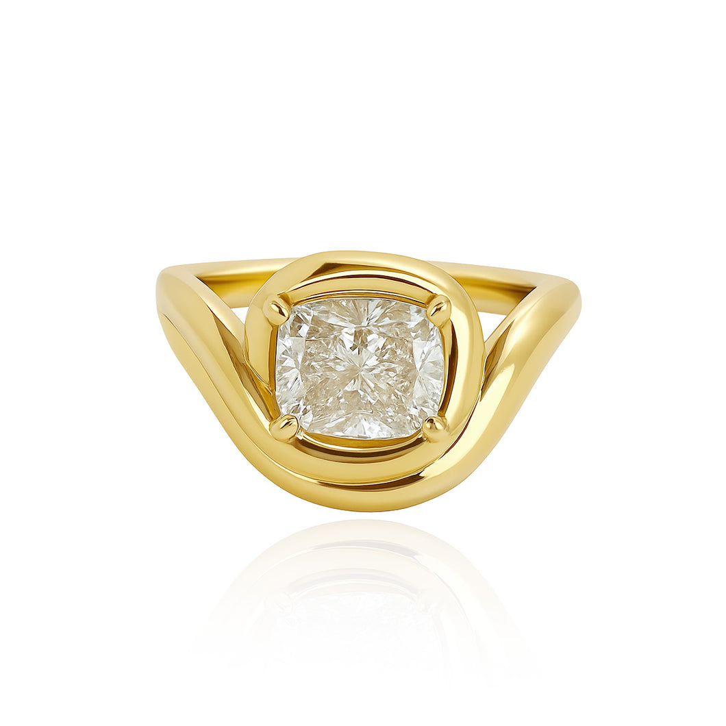 Double Wave Lab Diamond Ring