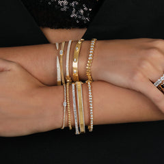 Solitaire Diamond Snake Bracelet
