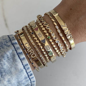 Three Oval Diamond Golden Bracelet