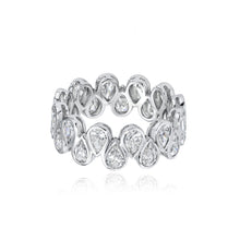 Load image into Gallery viewer, Bezel Up and Down Pear Diamond Lab Eternity Ring
