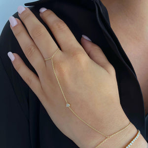 Bezel Diamond Hand Chain