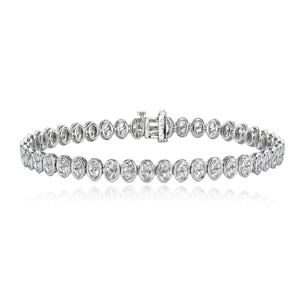 Oval Diamond Bezel Tennis Bracelet