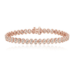 Oval Diamond Bezel Tennis Bracelet