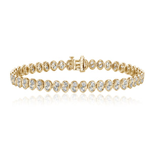Oval Diamond Bezel Tennis Bracelet