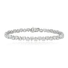 Load image into Gallery viewer, Up and Down Heart Diamond Bezel Tennis Bracelet
