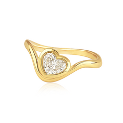 Bezel Lab Diamond Curved Ring