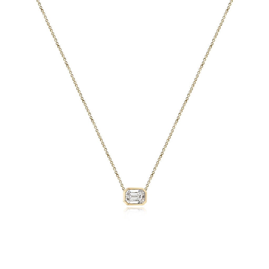 Medium Bezel Solitaire Necklace