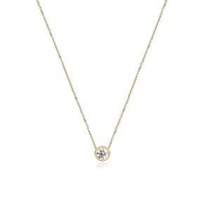 Small Solitaire Diamond Necklace