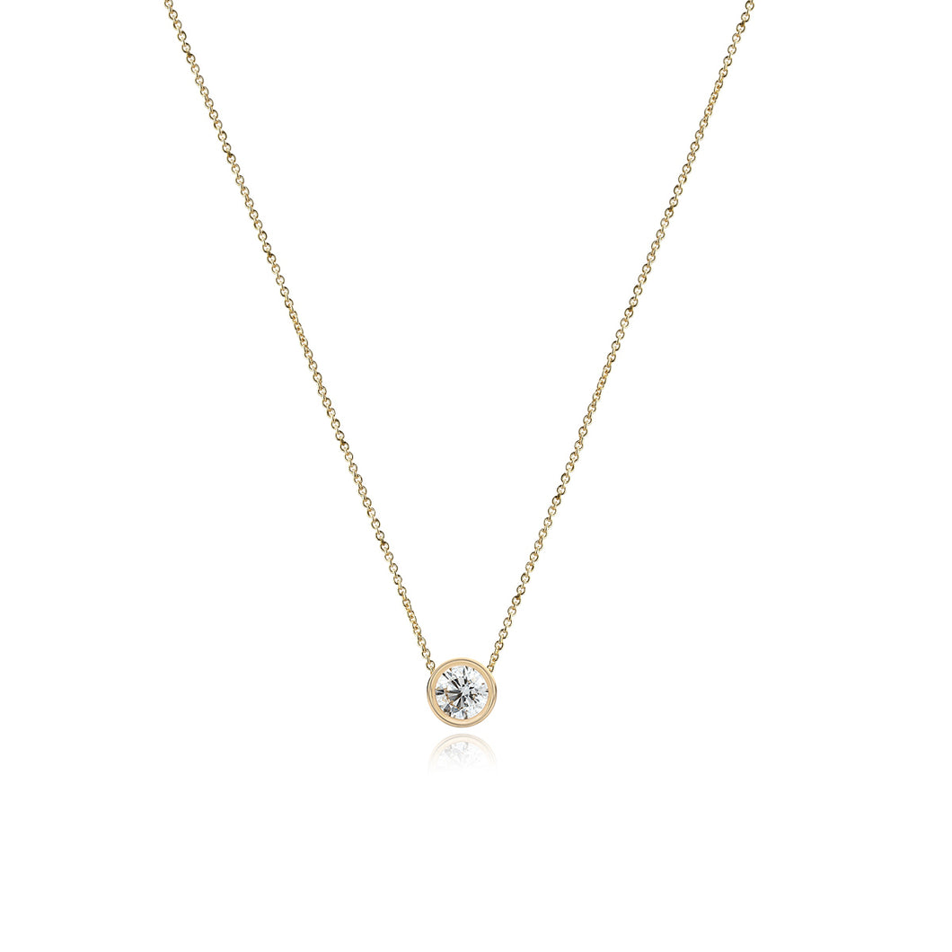 Small Solitaire Diamond Necklace