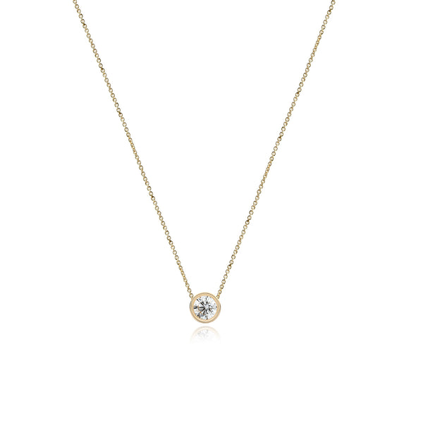 Small Solitaire Diamond Necklace
