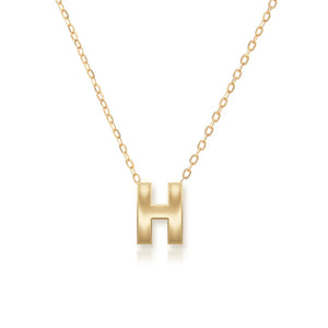 Block Initial Necklace