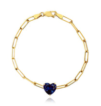 Load image into Gallery viewer, Semi Precious Gemstone Paperclip Bracelet
