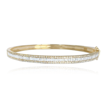 Load image into Gallery viewer, Baguette and Diamond Bangle
