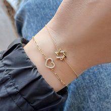 Load image into Gallery viewer, Cutout Pave Heart Bracelet
