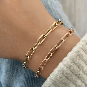 Rounded Paperclip Chain Bracelet