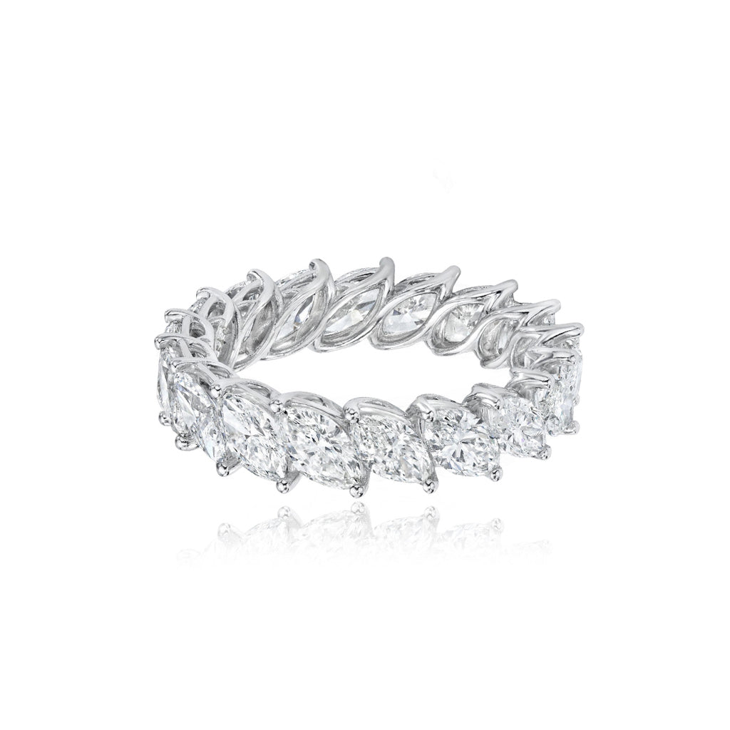Marquise Cut Diamond Lab Eternity Ring