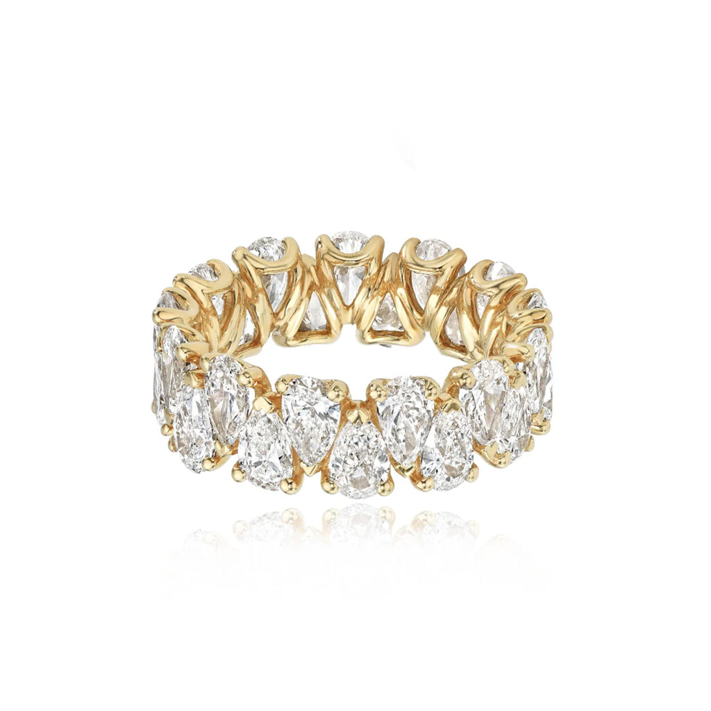 Pear Cut Diamond Lab Eternity Ring