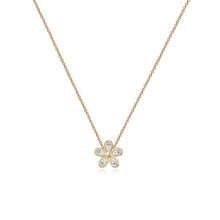 Load image into Gallery viewer, Pear Bezel Flower Chain Necklace
