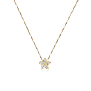 Marquise Bezel Flower Chain Necklace