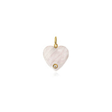 Load image into Gallery viewer, Small One Diamond Heart Stone Charm
