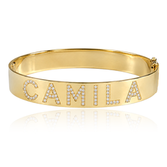 Jumbo Pave Personalized Bangle