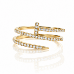 Pave Swirl Nail Ring