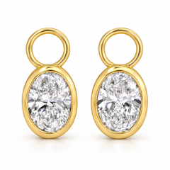 Lab Diamond Bezel Earring Charm
